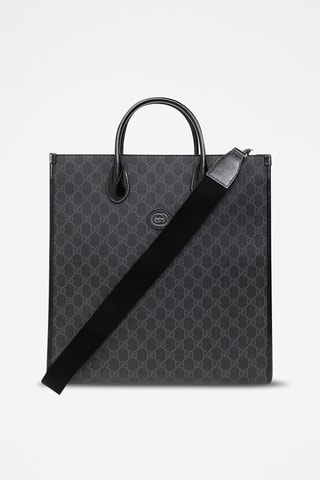 Mala shopper em couro - Preto - Gucci