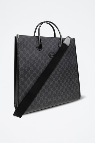 Mala shopper em couro - Preto - Gucci