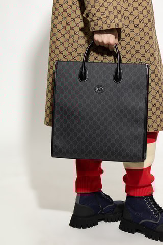 Mala shopper em couro - Preto - Gucci