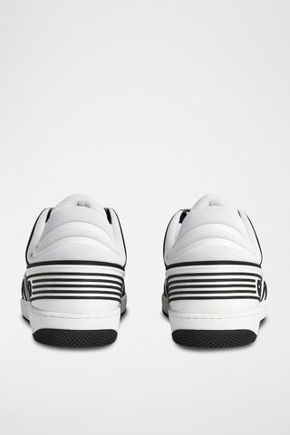 Sapatilhas em couro - Preto e branco - Gucci