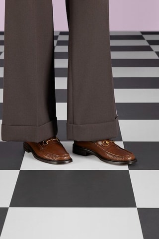 Mocassins em couro - Castanho - Gucci