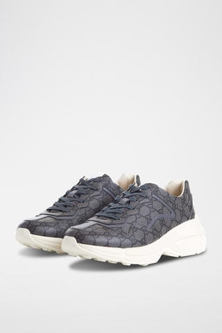 Sapatilhas em couro - Cinzento - Gucci
