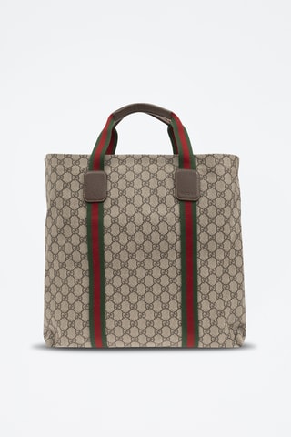Mala em couro - Bege e castanho - Gucci