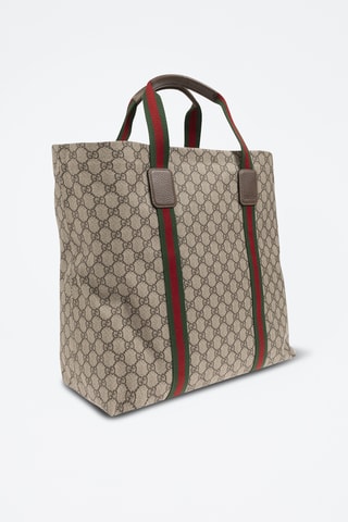Mala em couro - Bege e castanho - Gucci