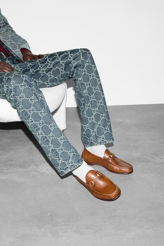 Mocassins em couro - Castanho - Gucci