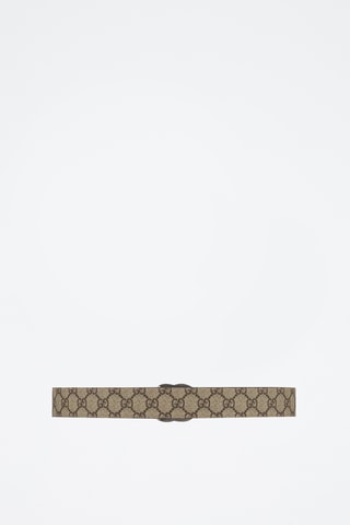 Cinto reversível em couro - Bege - Gucci