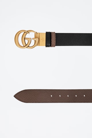Cinto reversível em couro - Preto - Gucci