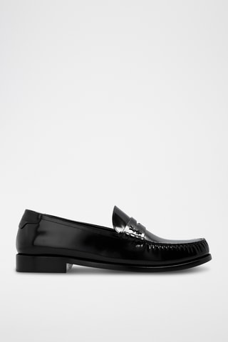 Mocassins em couro envernizado - Preto - Saint Laurent