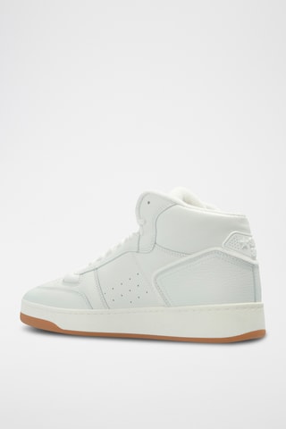 Sapatilhas subidas em couro - Branco - Saint Laurent