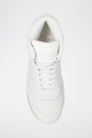 Sapatilhas subidas em couro - Branco - Saint Laurent