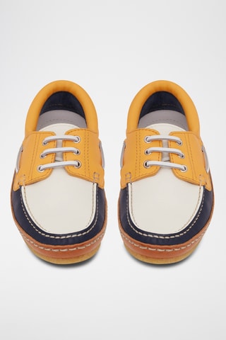 Sapatos de vela em couro - Amarelo e laranja - Saint Laurent