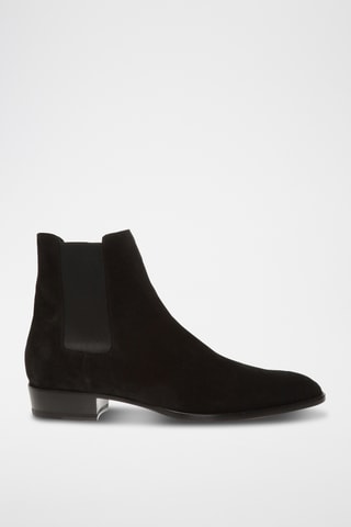 Botins Chelsea em nobuck - Preto - Saint Laurent