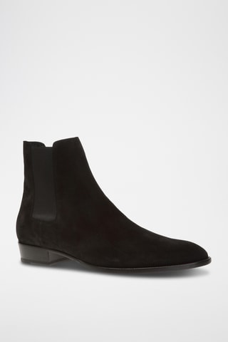 Botins Chelsea em nobuck - Preto - Saint Laurent