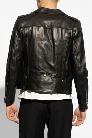 Casaco em couro - Preto - Saint Laurent