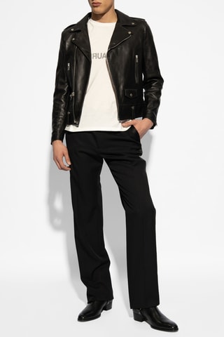Casaco em couro - Preto - Saint Laurent