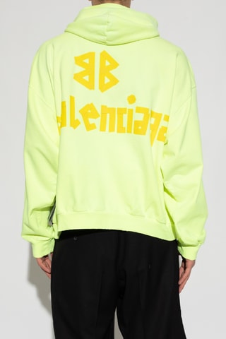 Sweat com capuz - Verde-fluorescente - Balenciaga