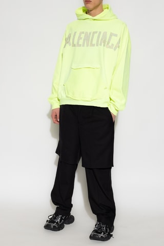 Sweat com capuz - Verde-fluorescente - Balenciaga