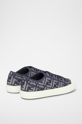 Sapatilhas em couro - Azul-marinho - Fendi