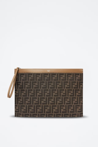 Leren Clutch - Lichtbruin