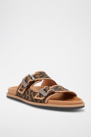 Mules em couro - Castanho - Fendi