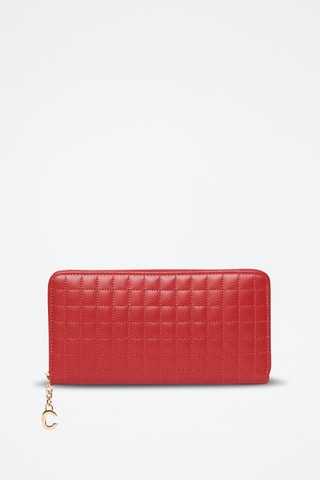 Kalfsleren Portefeuille - Rood 