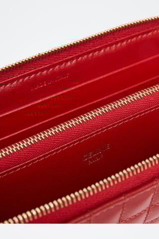 Kalfsleren Portefeuille - Rood 