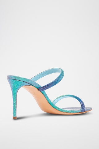 Leren Sandalen met Hak - Blauw