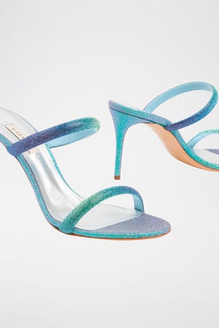 Leren Sandalen met Hak - Blauw