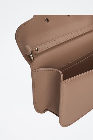 Leren Schoudertas - Beige