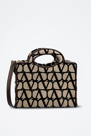 Mala em couro - Preto e bege - Valentino