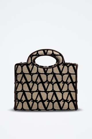 Mala em couro - Preto e bege - Valentino