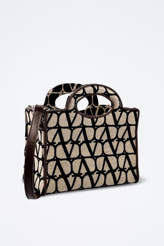 Mala em couro - Preto e bege - Valentino