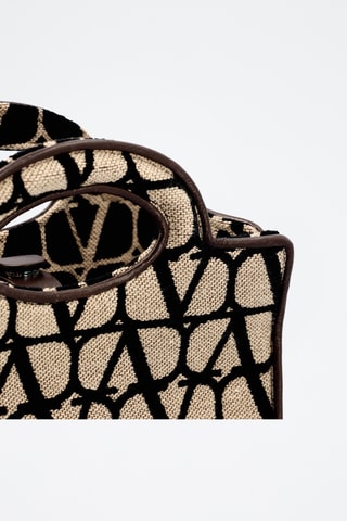 Mala em couro - Preto e bege - Valentino