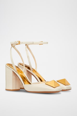 Leren Sandalen met Hak - Wit