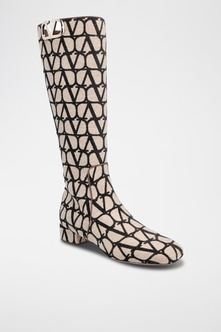 Leren Laarzen - Zwart en beige