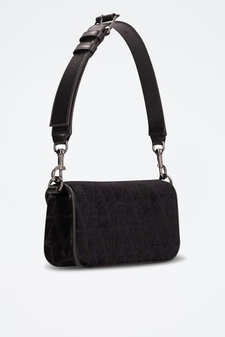 Mala de ombro em couro - Preto - Valentino
