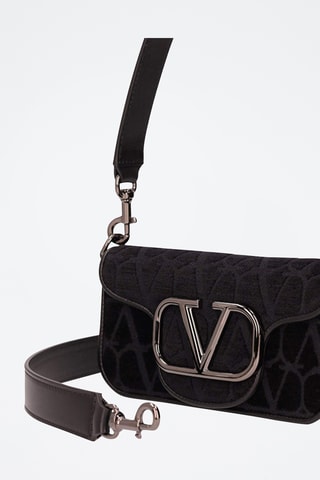 Mala de ombro em couro - Preto - Valentino