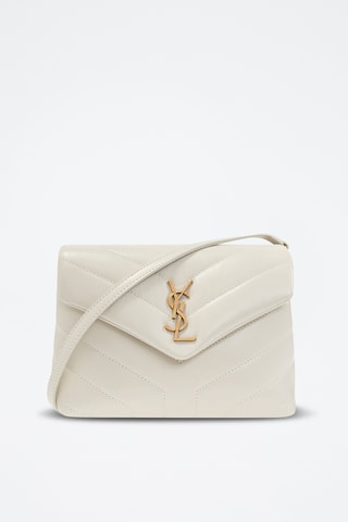 Mala de ombro em couro - Cru - Saint Laurent