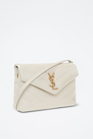 Mala de ombro em couro - Cru - Saint Laurent