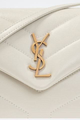 Mala de ombro em couro - Cru - Saint Laurent