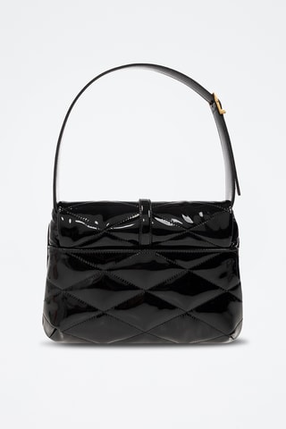 Mala de ombro em couro envernizado - Preto - Saint Laurent