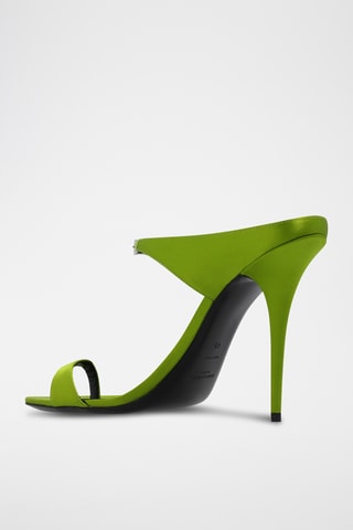Leren Sandalen met Hak - olijfgroen