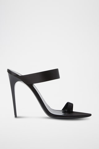Leren Sandalen met Hak - Zwart