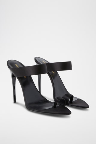 Leren Sandalen met Hak - Zwart