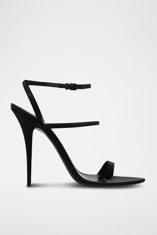 Leren Sandalen met Hak - Zwart