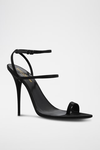 Leren Sandalen met Hak - Zwart