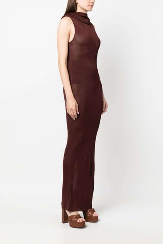 Vestido comprido - Bordô - Saint Laurent