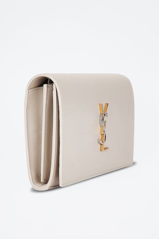 Leren Clutch - Beige