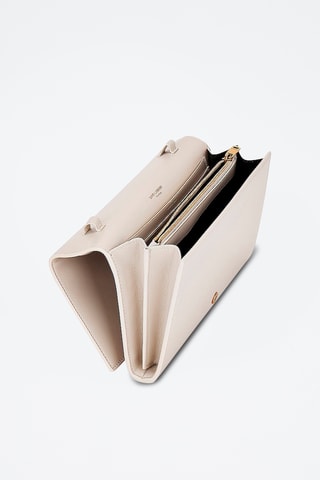 Leren Clutch - Beige