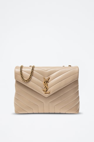 Mala de ombro em couro - Bege - Saint Laurent